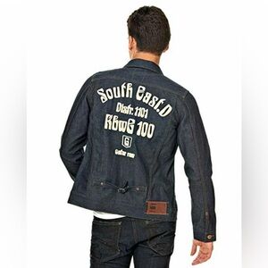 G-Star Raw Trendy Style button down 4 pocket oversized Dark Blue Denim Jacket L